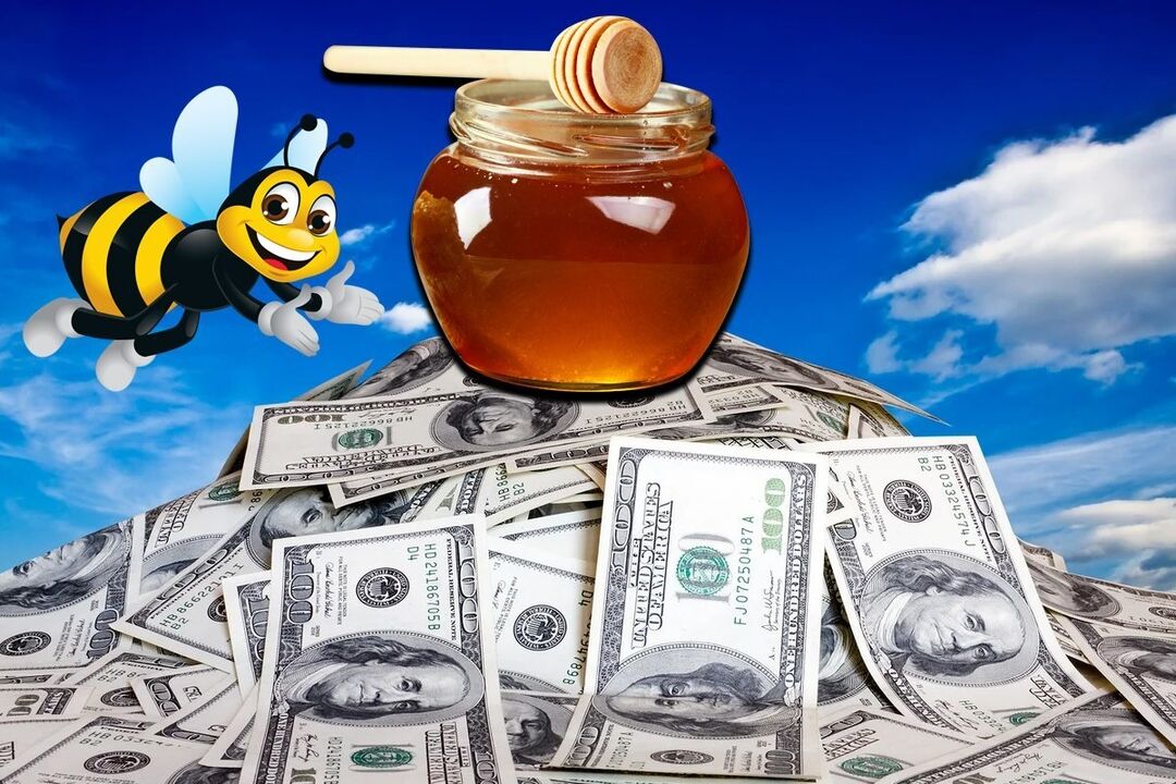 Billete de miel para atraer dinero. 