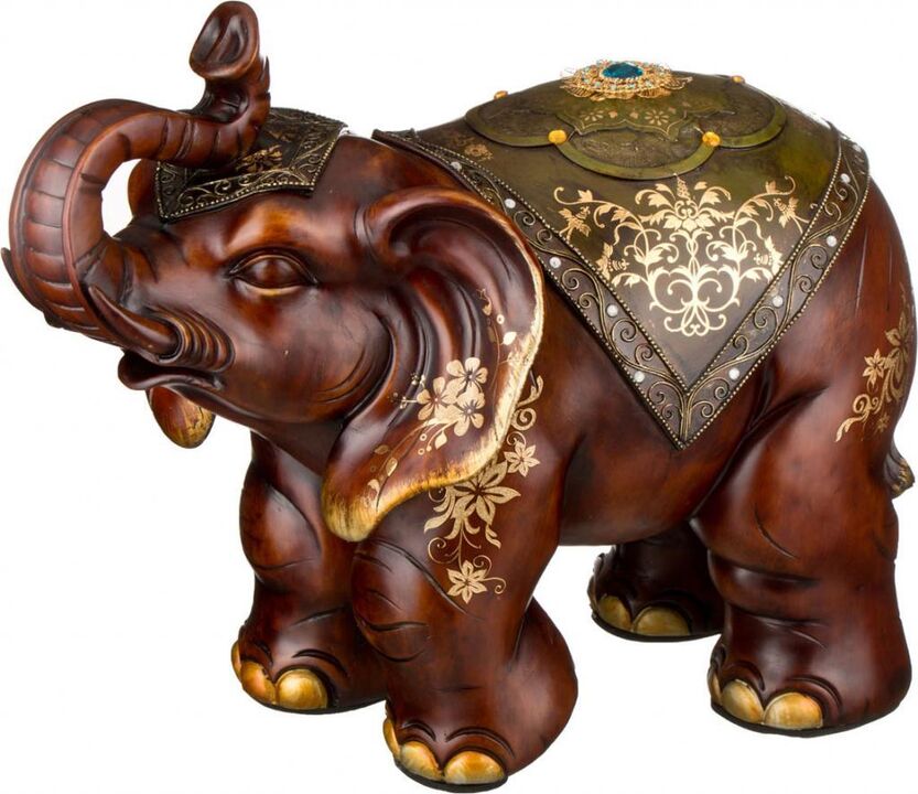 Estatua de elefante como talismán de buena suerte. 
